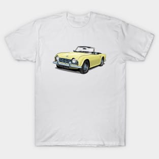 Triumph TR4 in yellow T-Shirt